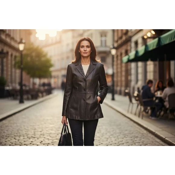 Worthington Black Genuine Lambskin Leather Jacket Plus XL - Picture 9 of 12